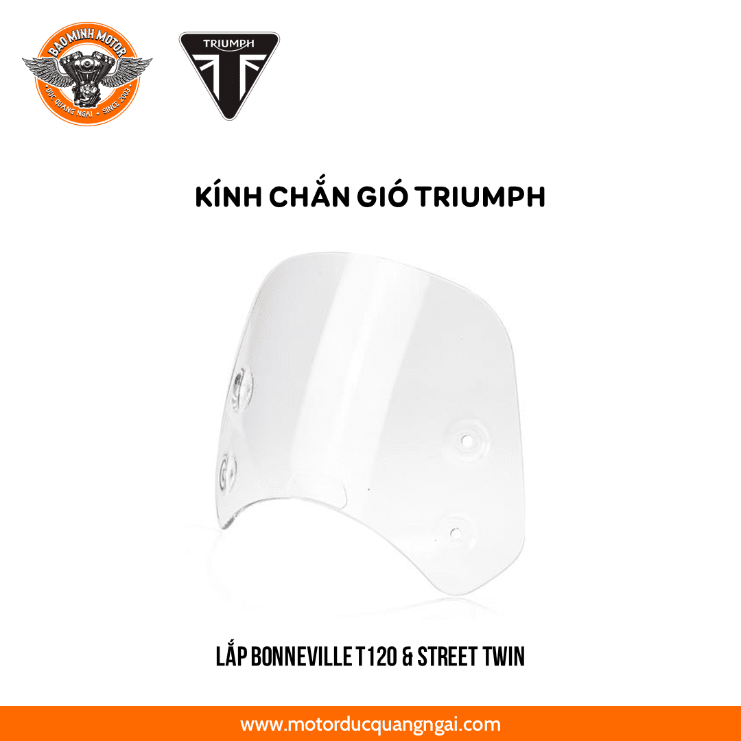 KÍNH CHẮN GIÓ TRIUMPH MÀU TRẮNG