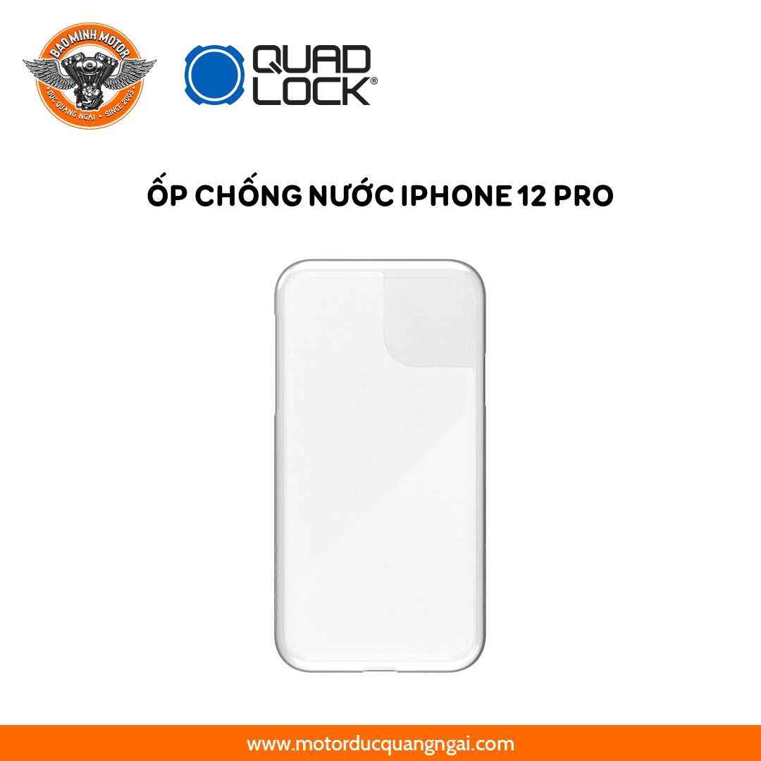 ỐP CHỐNG NƯỚC  ĐIỆN THOẠI IPHONE 12 PRO  HIỆU QUAD LOCK MÀU TRẮNG