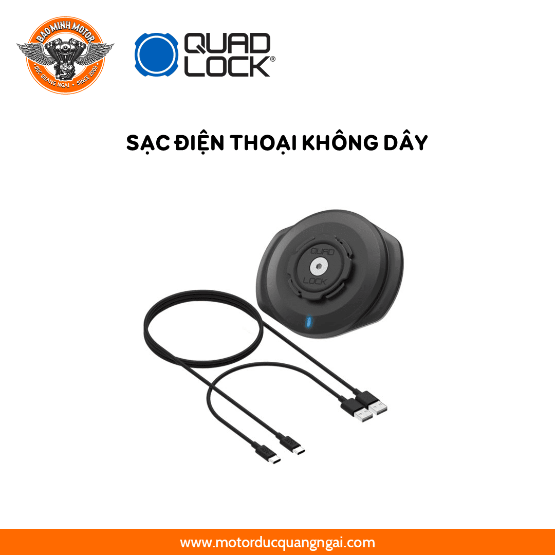 BỘ SẠC ĐIỆN THOẠI KHÔNG DÂY CHỊU ĐƯỢC MỌI THỜI TIẾT HIỆU QUAD LOCK (QLA-MOT-WCH-2)