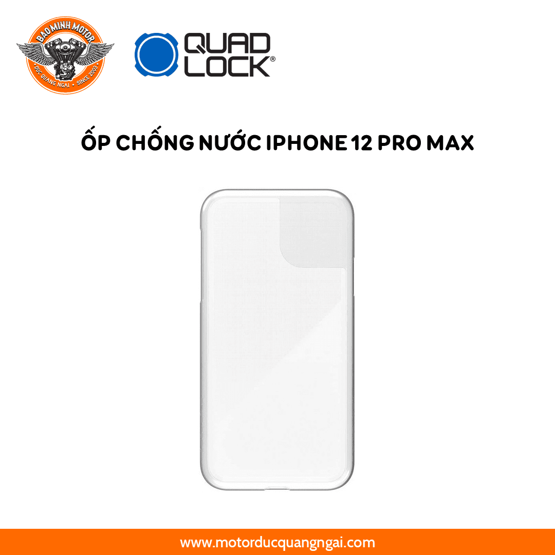 ỐP CHỐNG NƯỚC  ĐIỆN THOẠI IPHONE 12 PRO MAX HIỆU QUAD LOCK MÀU TRẮNG