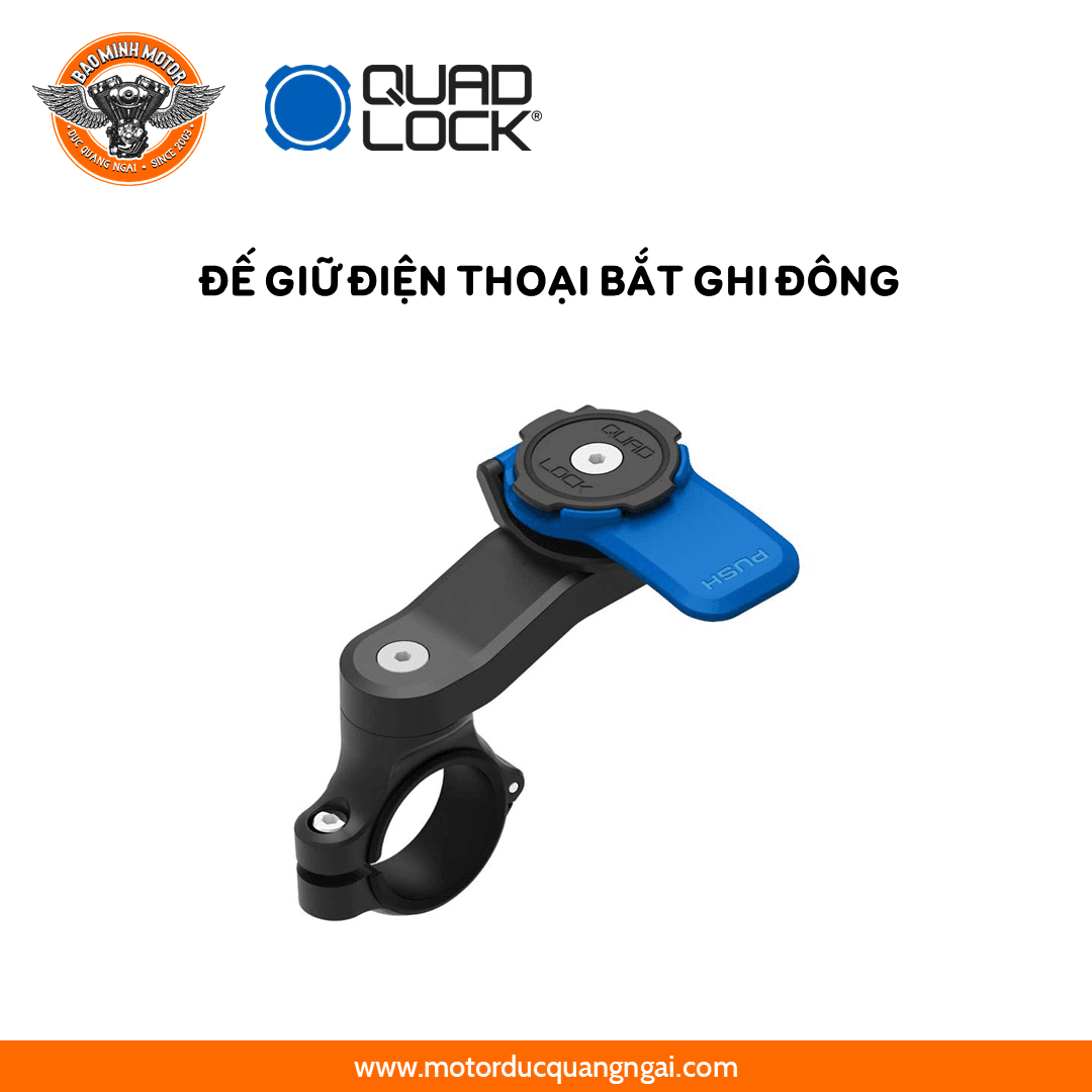 KÍT ĐIỆN THOẠI BẮT GHI ĐÔNG  XE MOTOR HIỆU QUAD LOCK MÀU XANH