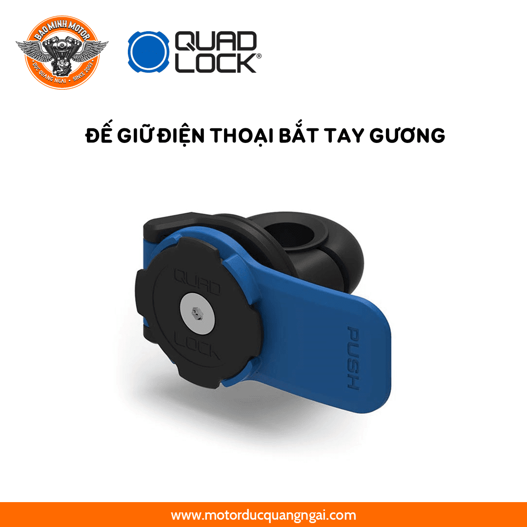 KÍT ĐIỆN THOẠI BẮT TAY GƯƠNG XE MOTOR, XE GA HIỆU QUAD LOCK