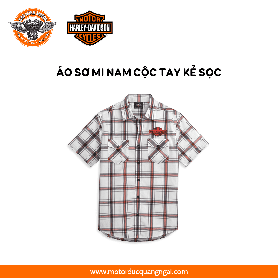 ÁO CỘC TAY SƠ MI NAM KẺ SỌC HIỆU HD SIZE L