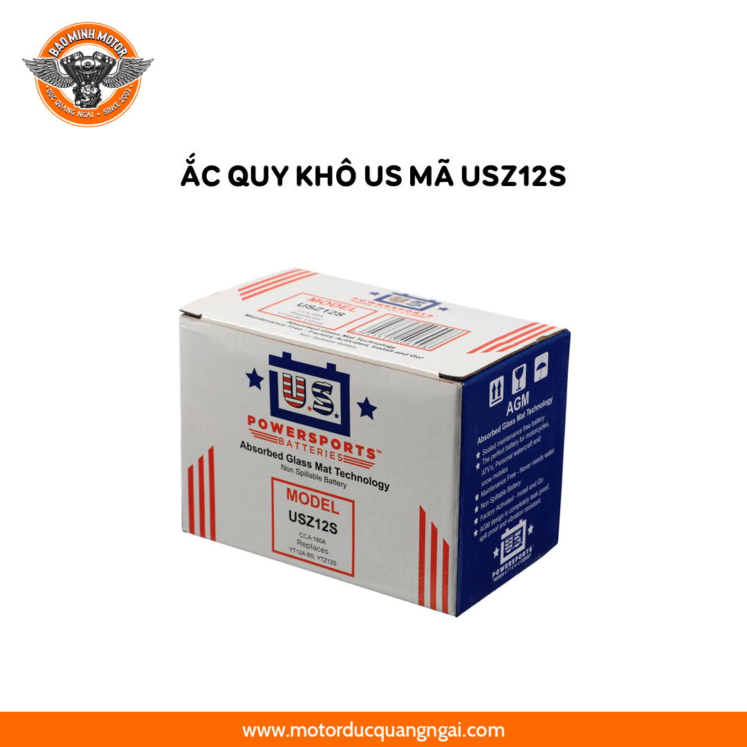 BÌNH ẮC QUY KHÔ HIỆU  US  - USZ12S