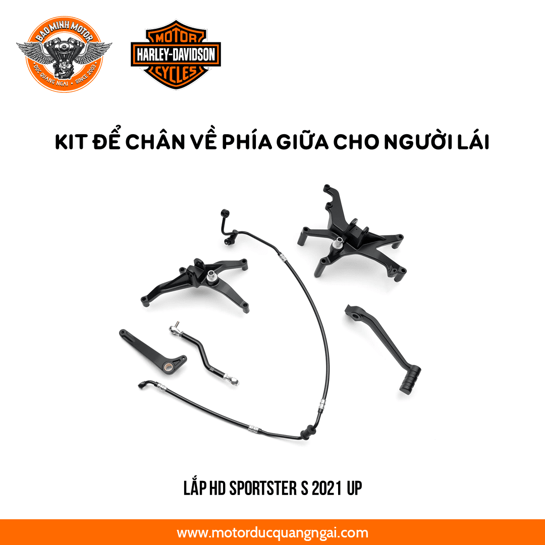 BỘ KIT RỜI ĐỂ CHÂN VỀ PHÍA GIỮA CỦA NGƯỜI LÁI HIỆU HD LẮP CHO SPORTSTER S - 2021 UP