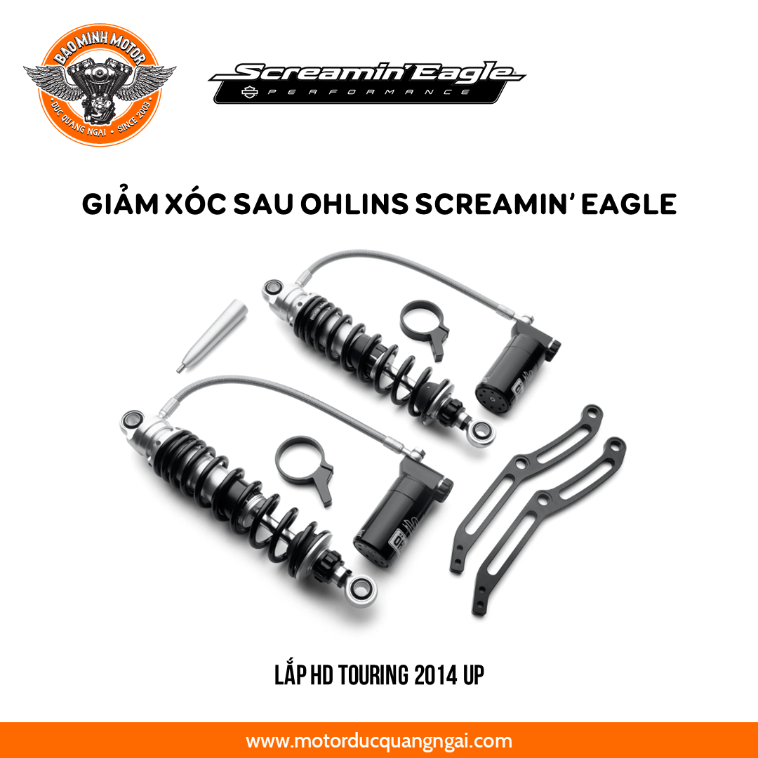 GIẢM XÓC SAU HIỆU HD OHLINS SCREAMIN EAGLE LẮP CHO TOURING 2014 UP