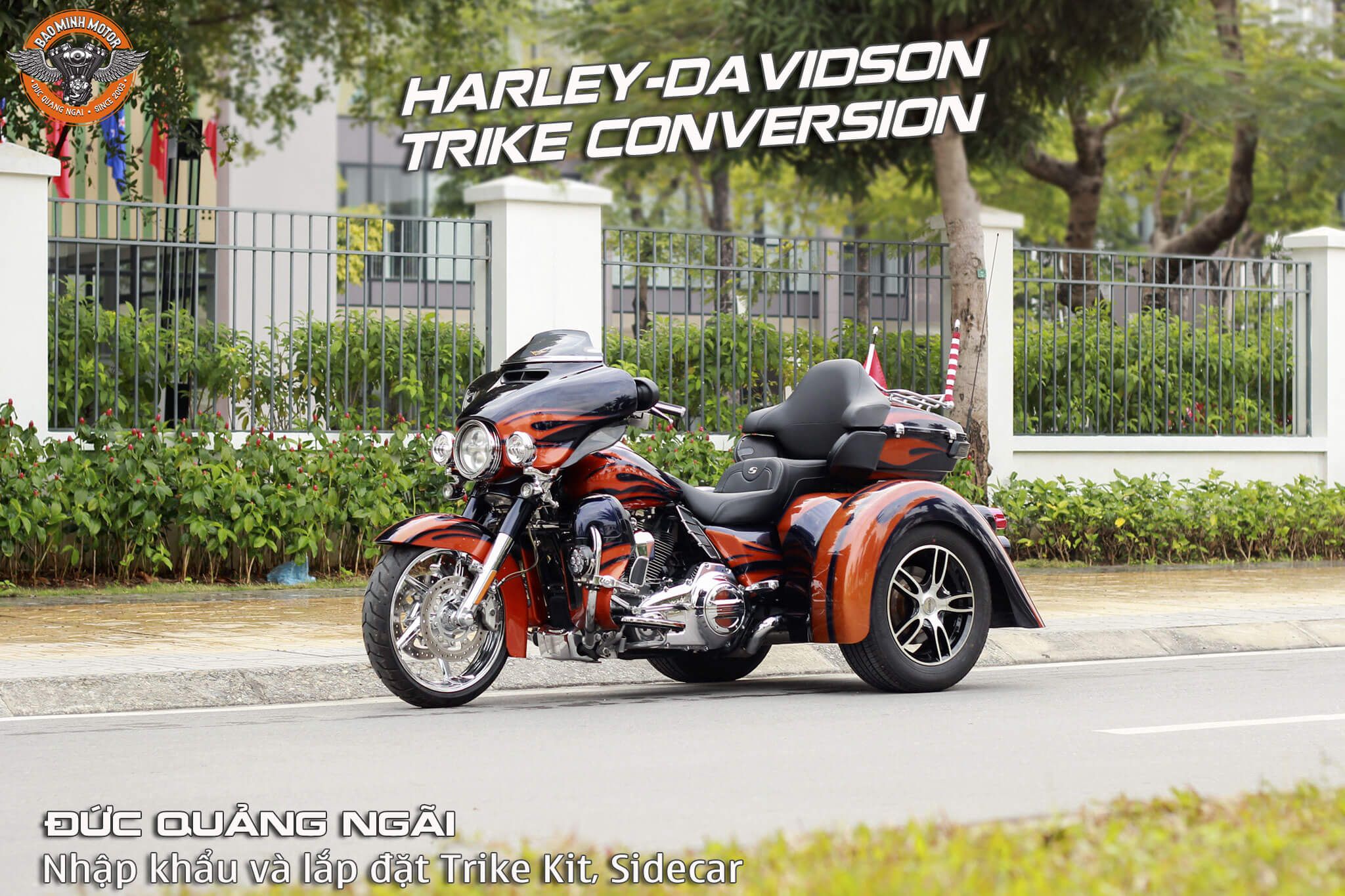 TRIKE KITS HIỆU CHAMPION ĐỘ CHO XE HD CVO ULTRA LIMITED