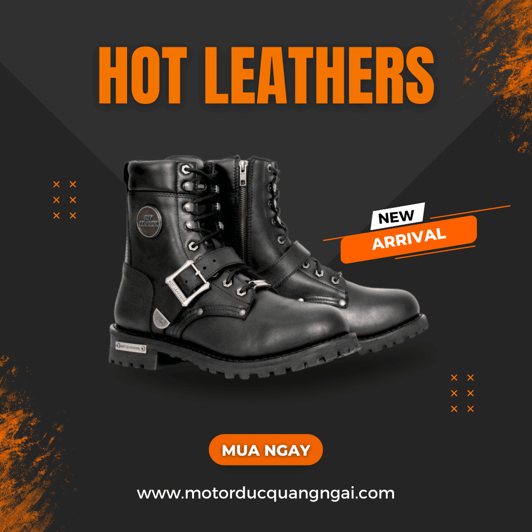 GIÀY DA NAM HIỆU HOT LEATHERS 8'' CÓ KHOÁ - SIZE 8.5