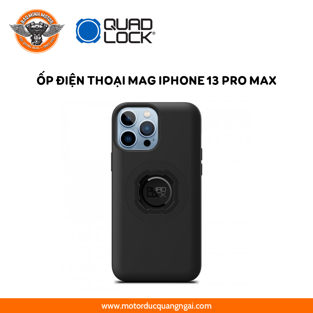 ỐP ĐIỆN THOẠI MAG IPHONE 13 PRO MAX HIỆU QUAD LOCK MÀU ĐEN