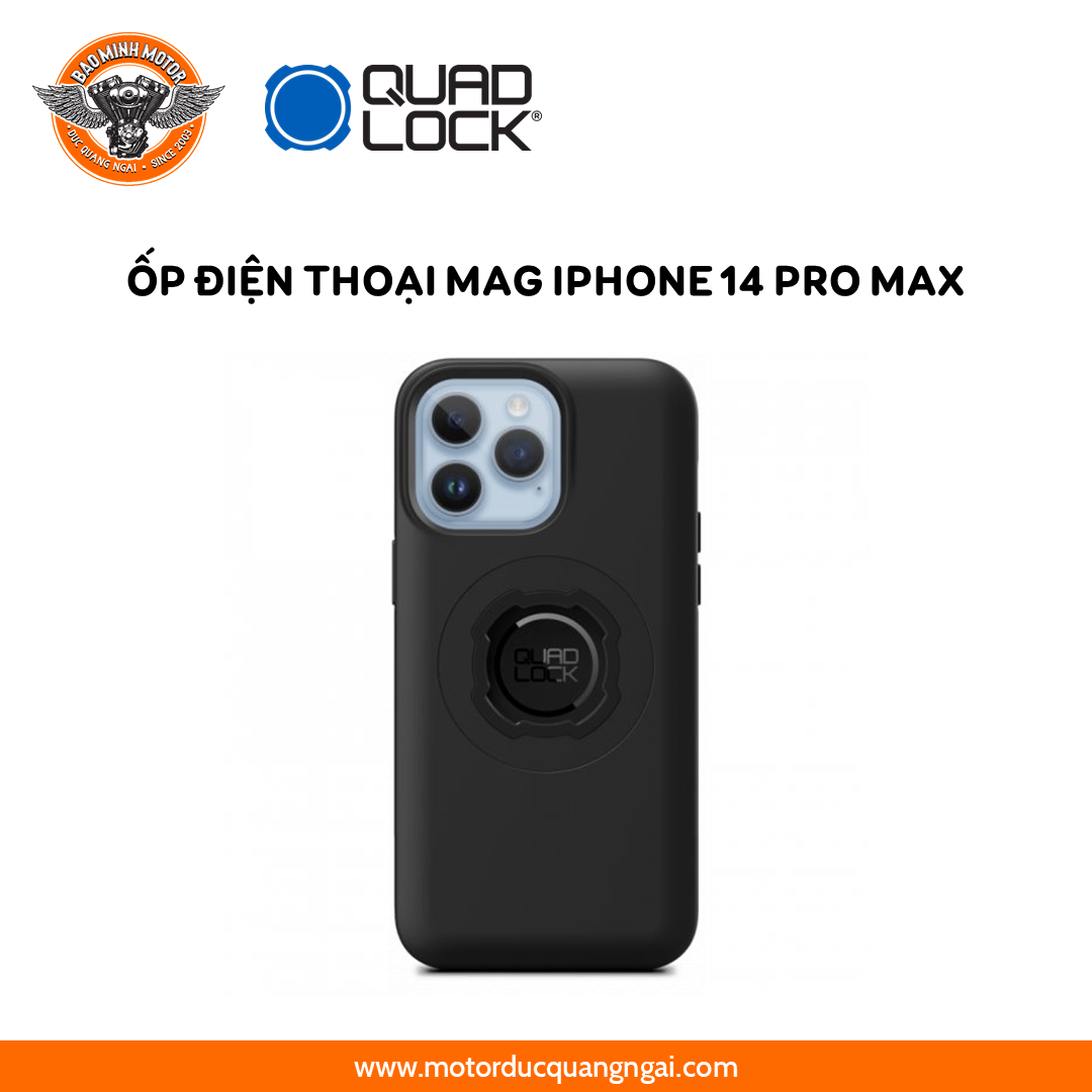 ỐP ĐIỆN THOẠI MAG IPHONE 14 PRO MAX HIỆU QUAD LOCK MÀU ĐEN