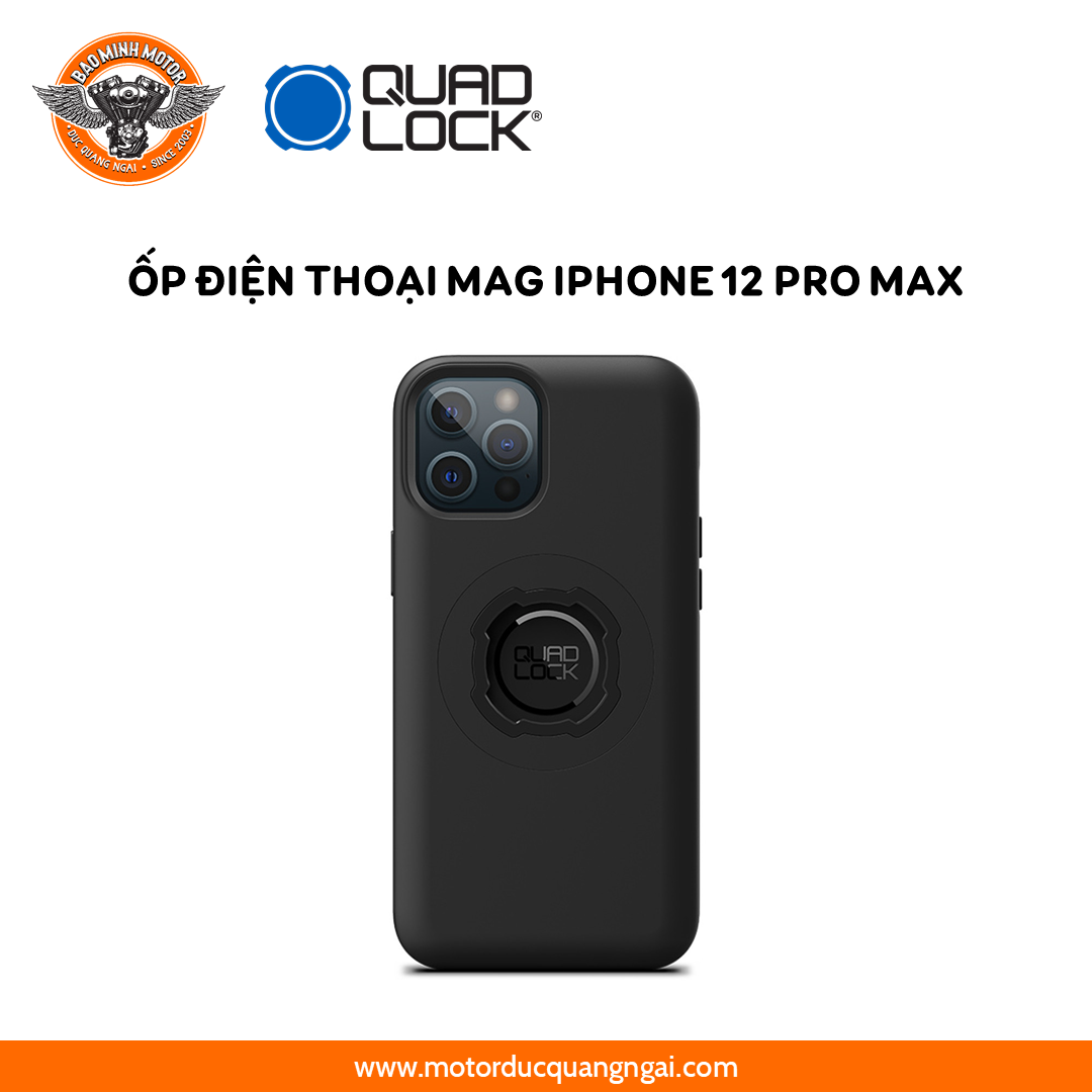 ỐP ĐIỆN THOẠI MAG IPHONE 12 PRO MAX HIỆU QUAD LOCK MÀU ĐEN