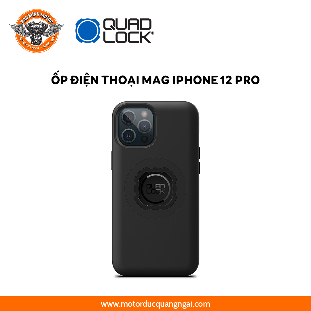 ỐP ĐIỆN THOẠI MAG IPHONE 12 PRO HIỆU QUAD LOCK MÀU ĐEN