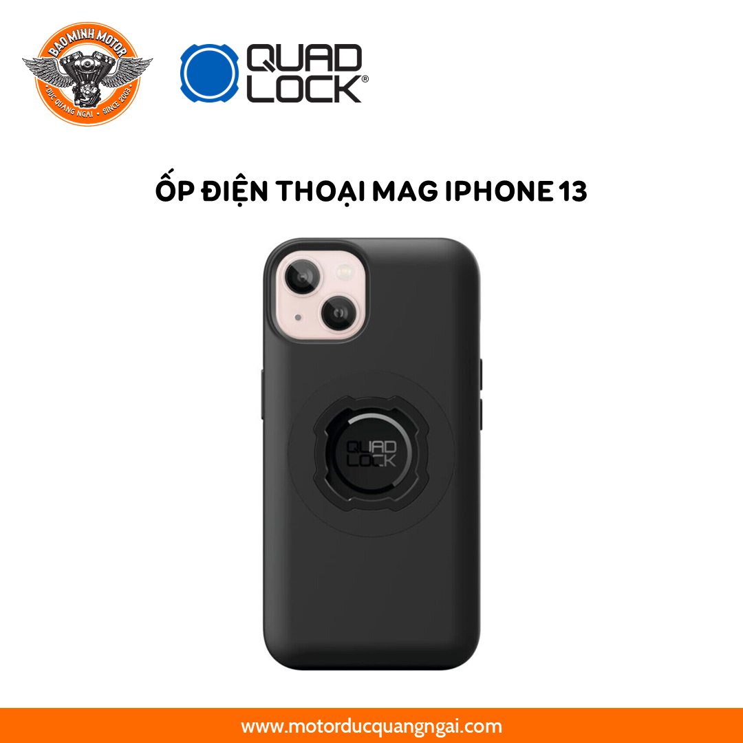 ỐP ĐIỆN THOẠI MAG IPHONE 13 HIỆU QUAD LOCK MÀU ĐEN