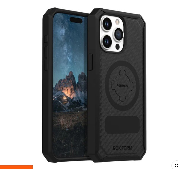 ỐP ĐIỆN THOẠI RUGGED IPHONE 15 PRO MAX CASE HIỆU ROKFORM MÀU ĐEN