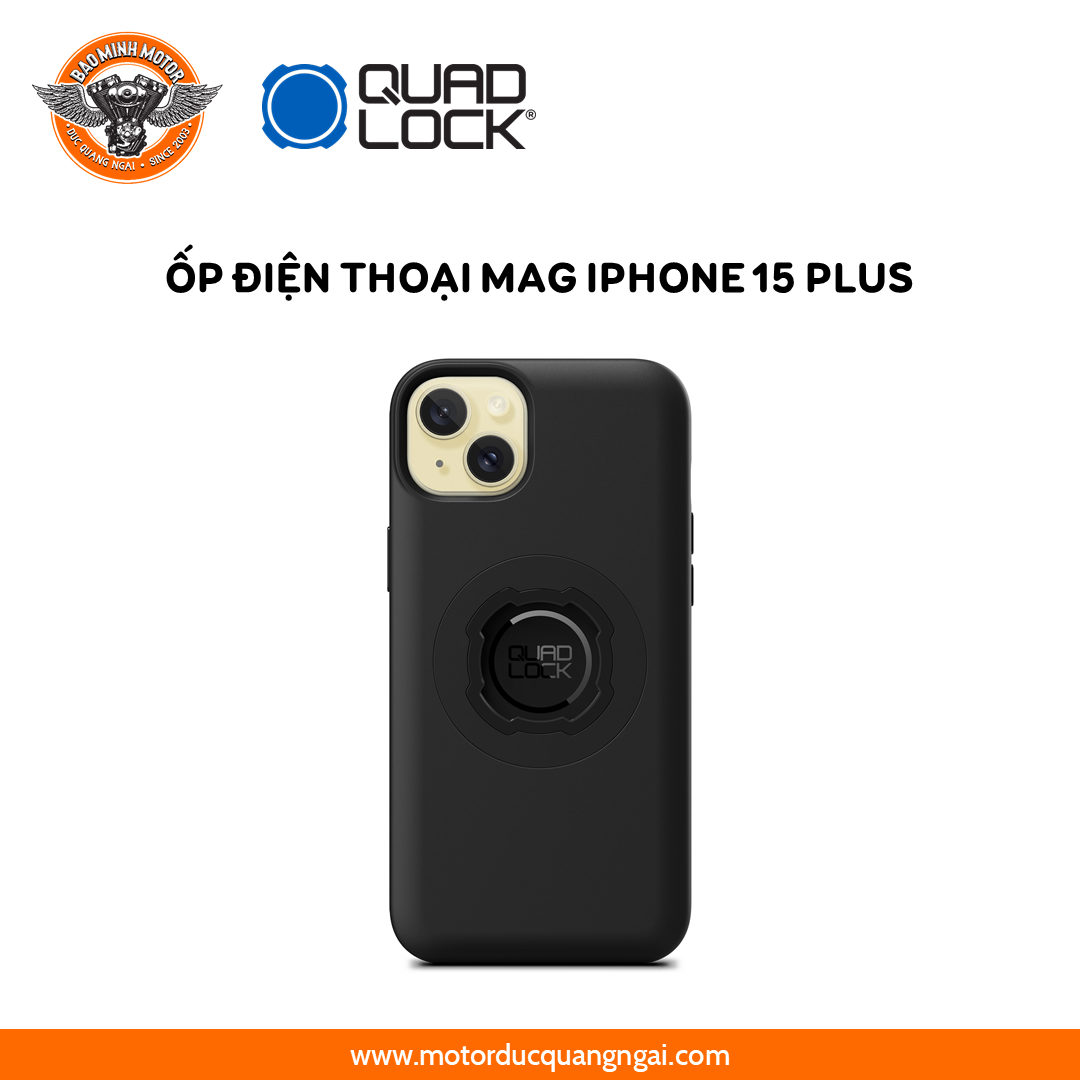 ỐP ĐIỆN THOẠI MAG IPHONE 15 PLUS HIỆU QUAD LOCK MÀU ĐEN