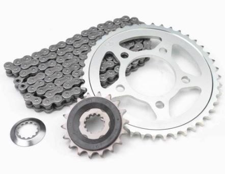 BỘ NHÔNG XÍCH HIỆU TRIUMPH PHÙ HỢP CHO T100 (NHÔNG TRƯỚC 17 RĂNG, NHÔNG SAU 41 RĂNG, SỢI XÍCH DÀI 102 MẮT)