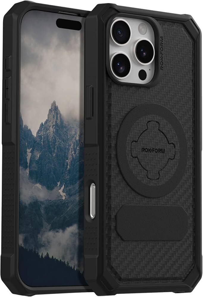 ỐP LƯNG ĐIỆN THOẠI HIỆU ROKFORM MÀU ĐEN CHO ĐIỆN THOẠI IPHONE 16 PRO MAX