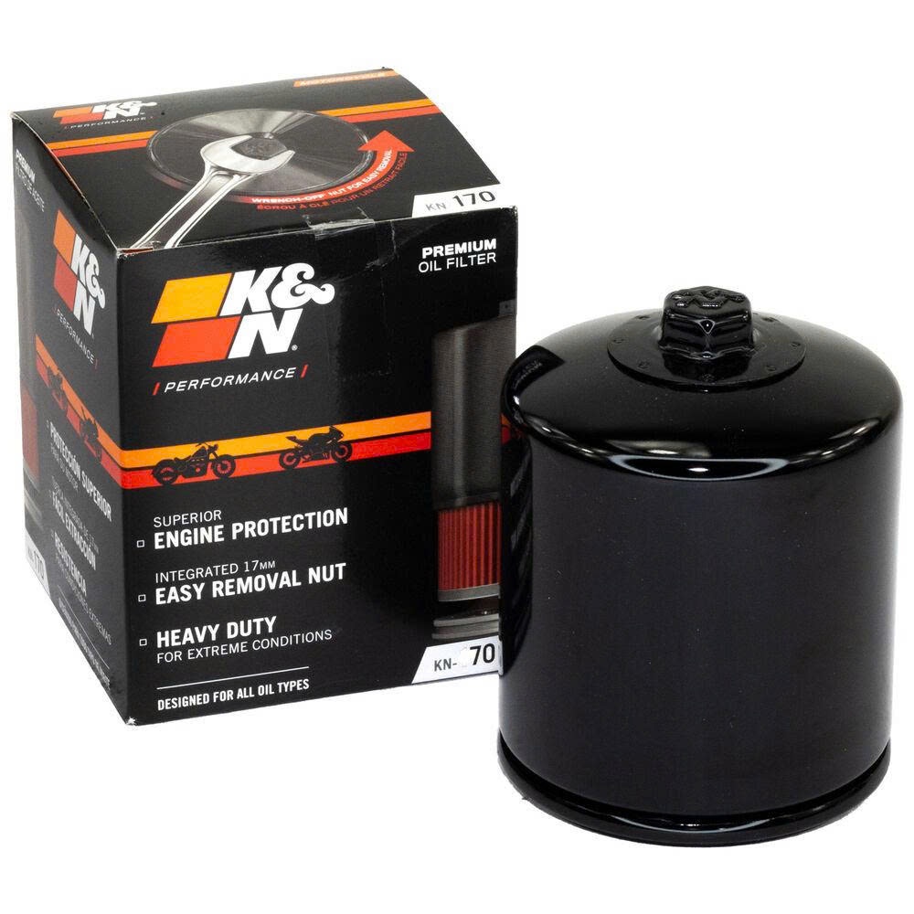 LỌC DẦU MÀU ĐEN HIỆU K&N LẮP HD SPORTSTER CÁC ĐỜI 1984 - 2022