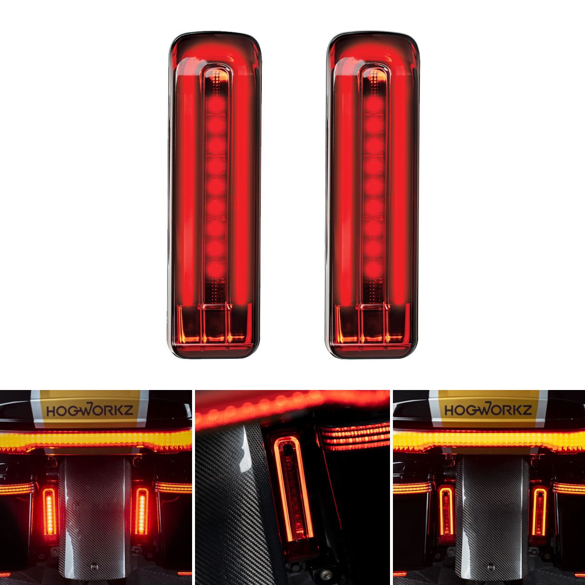 ĐÈN LED HIỆU HOGWORKZ GẮN DÈ SAU TOURING ĐỜI 2014-2025 MÀU ĐỎ