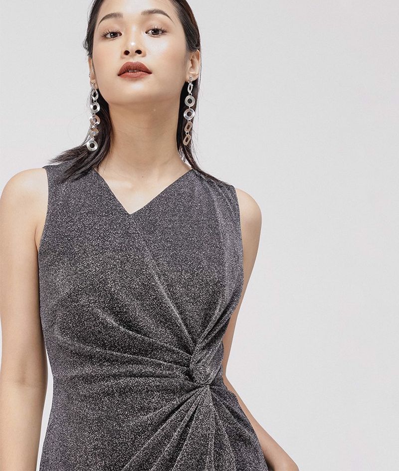ĐẦM ÔM THUN XOẮN EO