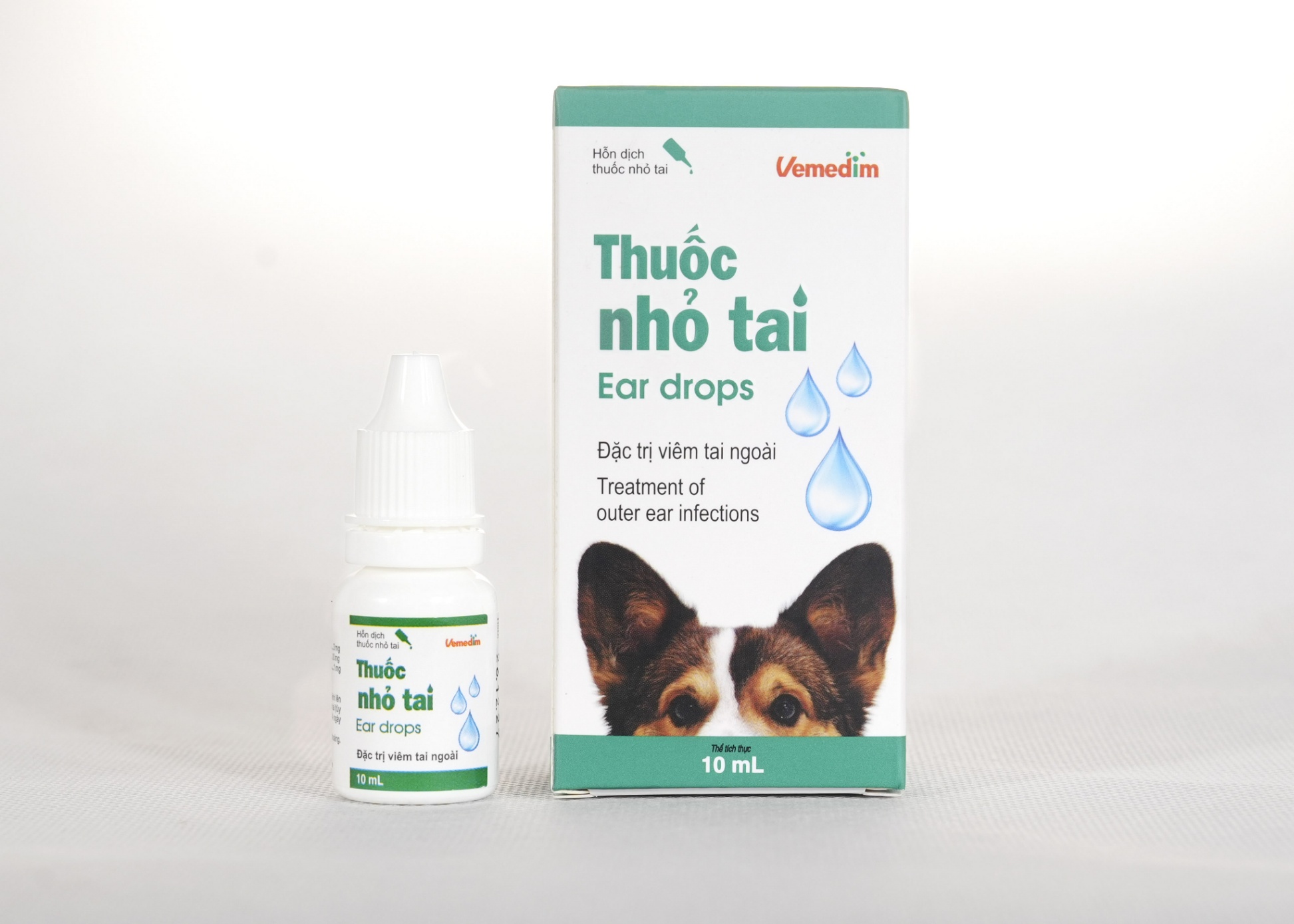 Thuốc nhỏ tai cho chó mèo Vemedim, đặc trị viêm tai ngoài lọ 10ml