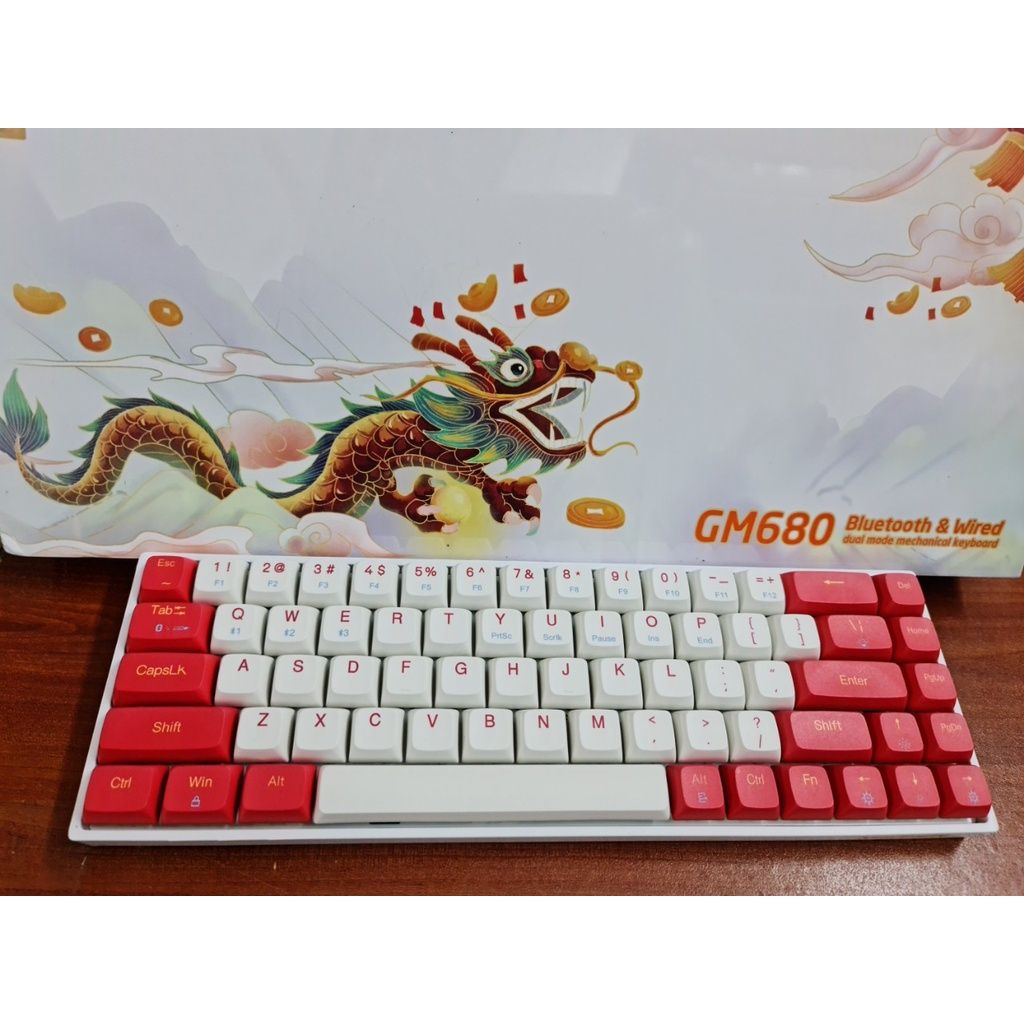 Bàn Phím Cơ Newmen Dual Mode GM680 Jungle Purple Switch