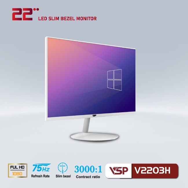 Màn hình VSP IPS Thinking 22 inch tràn viền IP2203H (Black)