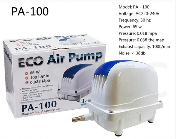 Máy Sủi Oxy Jecod PA 35 – 45 – 60 – 80 – 100 – 150 – 200 – 250 Cho Hồ Cá Koi Và Thủy Sản