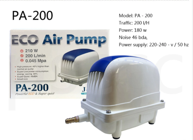 Máy Sủi Oxy Jecod PA 35 – 45 – 60 – 80 – 100 – 150 – 200 – 250 Cho Hồ Cá Koi Và Thủy Sản