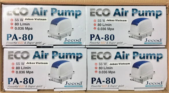 Máy Sủi Oxy Jecod PA 35 – 45 – 60 – 80 – 100 – 150 – 200 – 250 Cho Hồ Cá Koi Và Thủy Sản