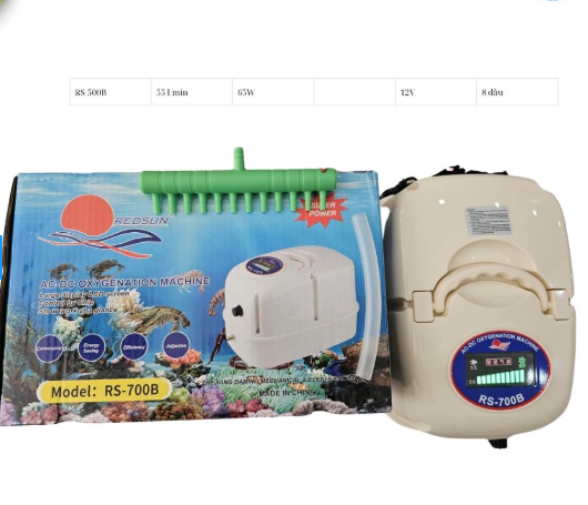 Máy Sủi Oxy Hải Sản Tích Điện RS 200B/300B/400B/500B/600B/700B/800B/900B/1000B/2000B/5000B/ Giải Pháp Sục Khí Di Động