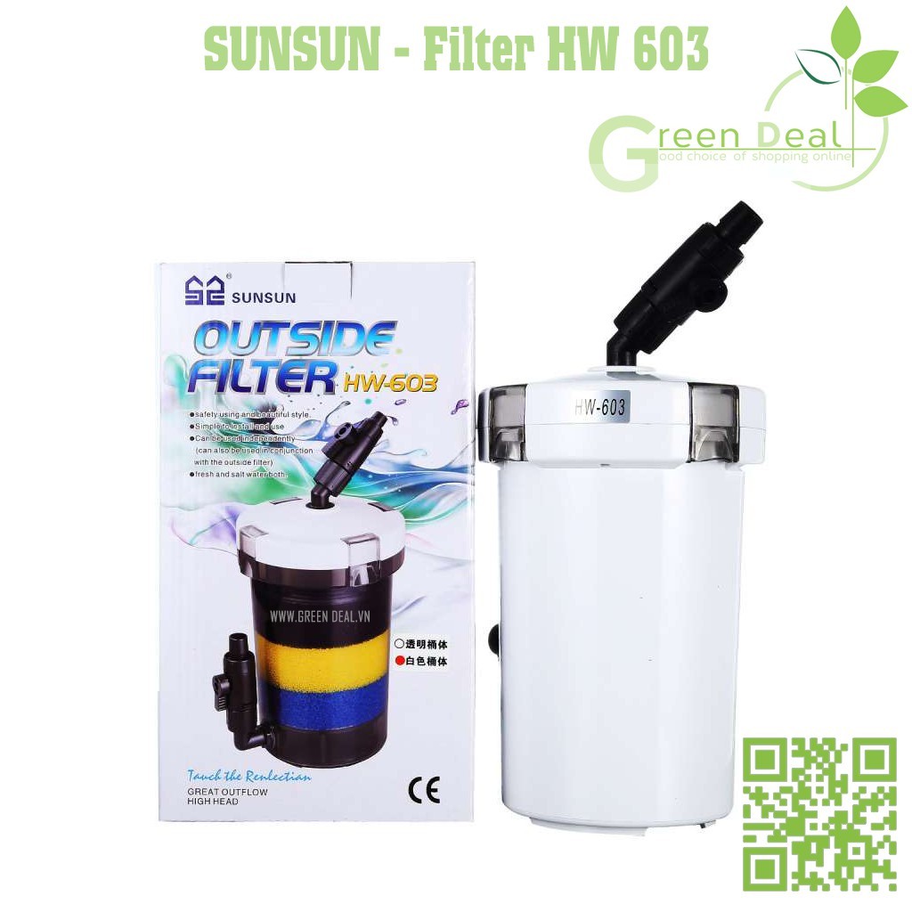 Lọc phụ SUNSUN HW-603  -  Không có bơm đi kèm