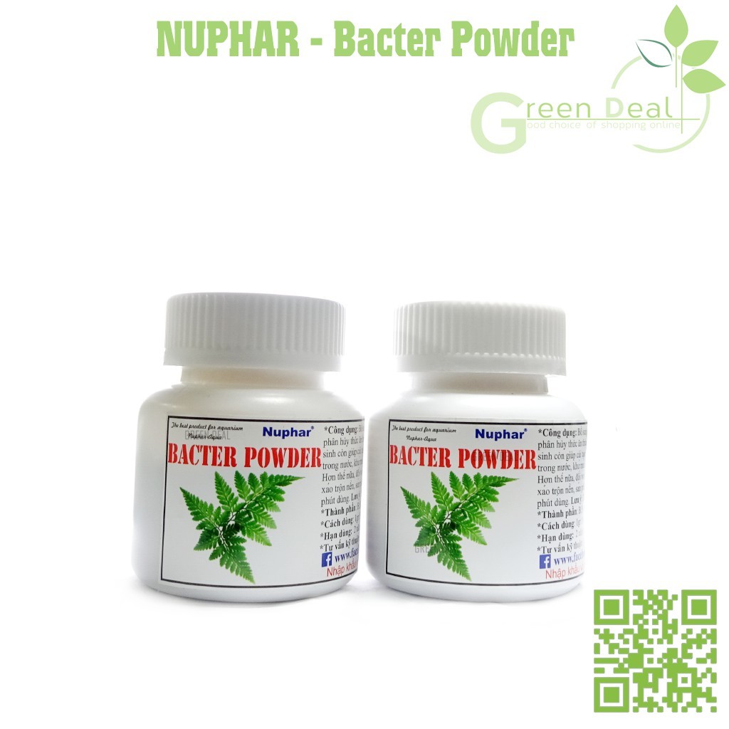 NUPHAR - Bacter Powder - Vi sinh chuyên dùng cho hồ cá thuỷ sinh