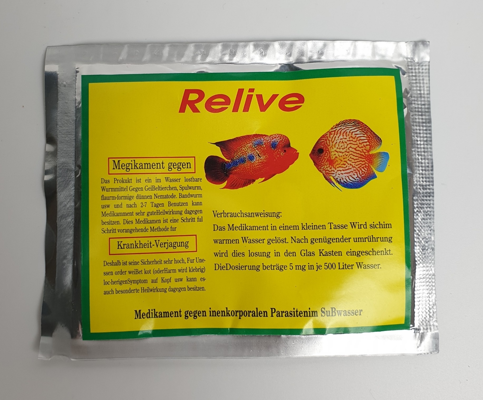 Thuốc trị bệnh cho cá Relive