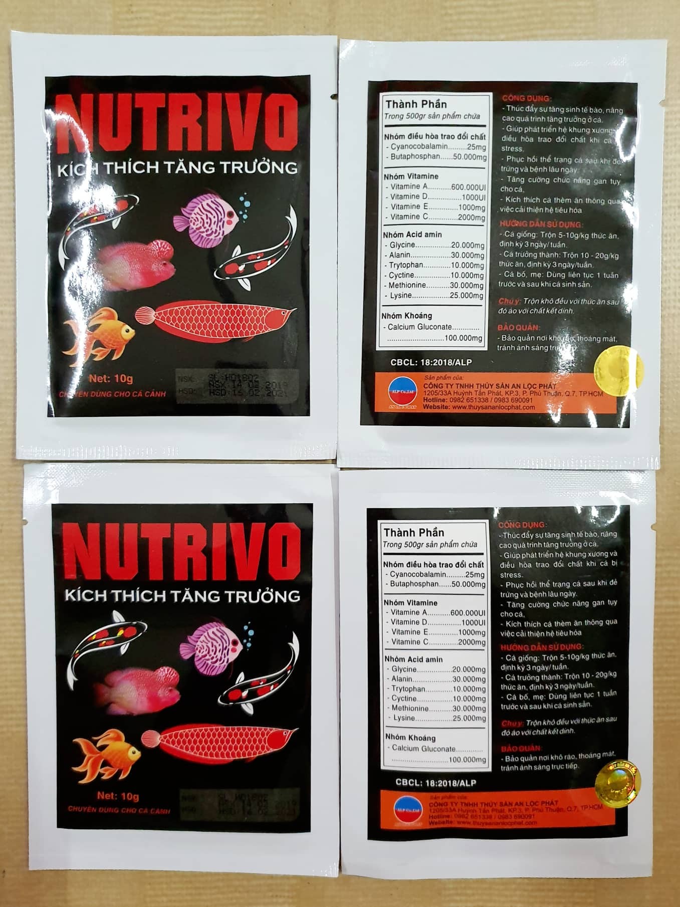 Nutrivo kích thích tăng trưởng cho cá cảnh