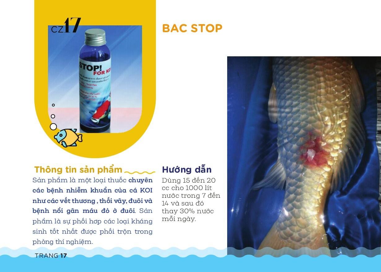 CZ17 - AQUA BACSTOP - CHUYÊN TRỊ CÁC BỆNH NHIỄM KHUẨN CHO CÁ