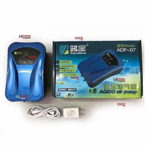 Máy Sủi Oxy sạc điện 2 vòi Aqua Blue ADP 07 siêu êm