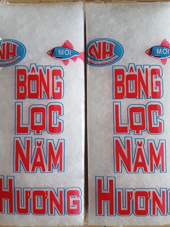 Bông gòn lọc nước cho hồ cá Năm Hương - 2 miếng