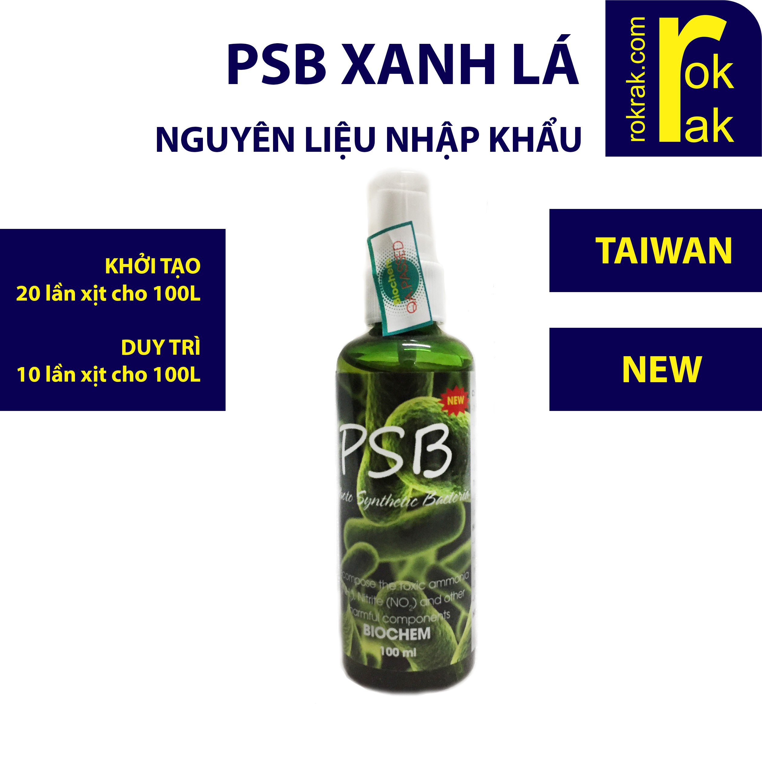 VI KHUẨN QUANG HỢP PSB XANH LÁ 100ml