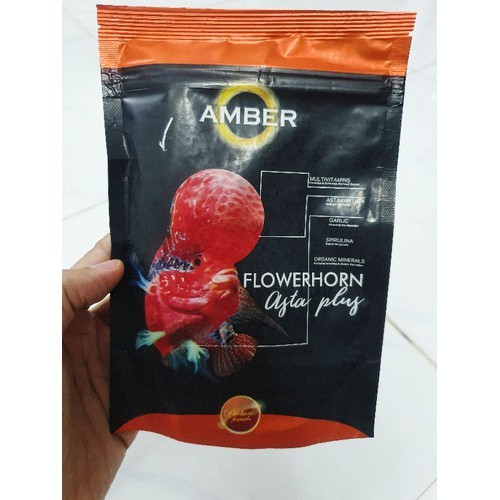 Thức ăn Amber cho cá la hán lên đầu và màu 100gr