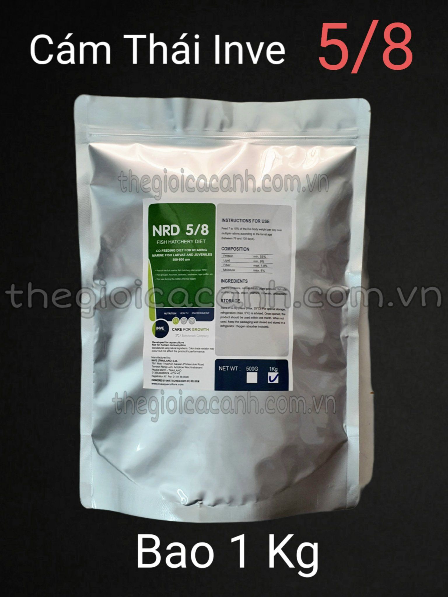 Cám Thái Inve 3/5 5/8 bao 500g 1kg 3kg - thức ăn cá 7 màu, cá cảnh, thủy sinh