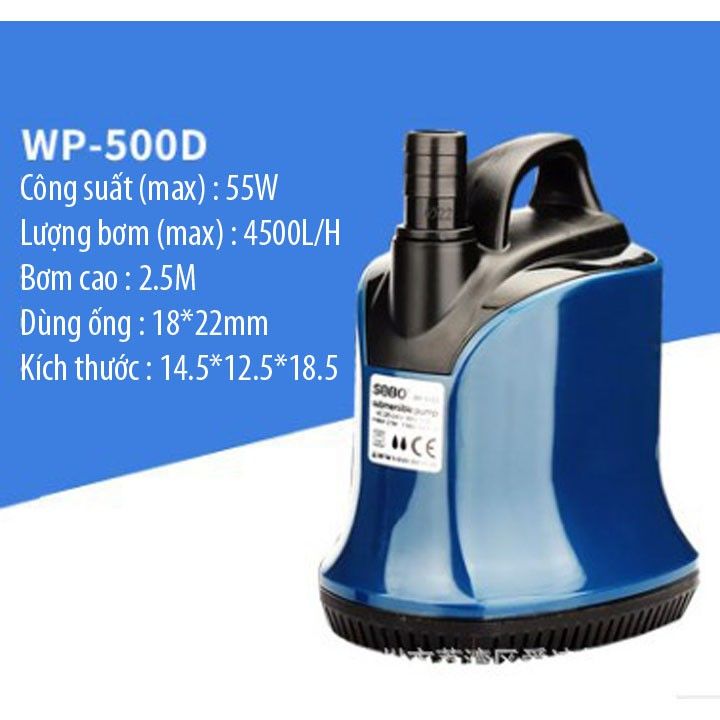 Bơm Chìm Sobo WP 100D 200D 300D 500D 600D 700D cho hồ cá cảnh