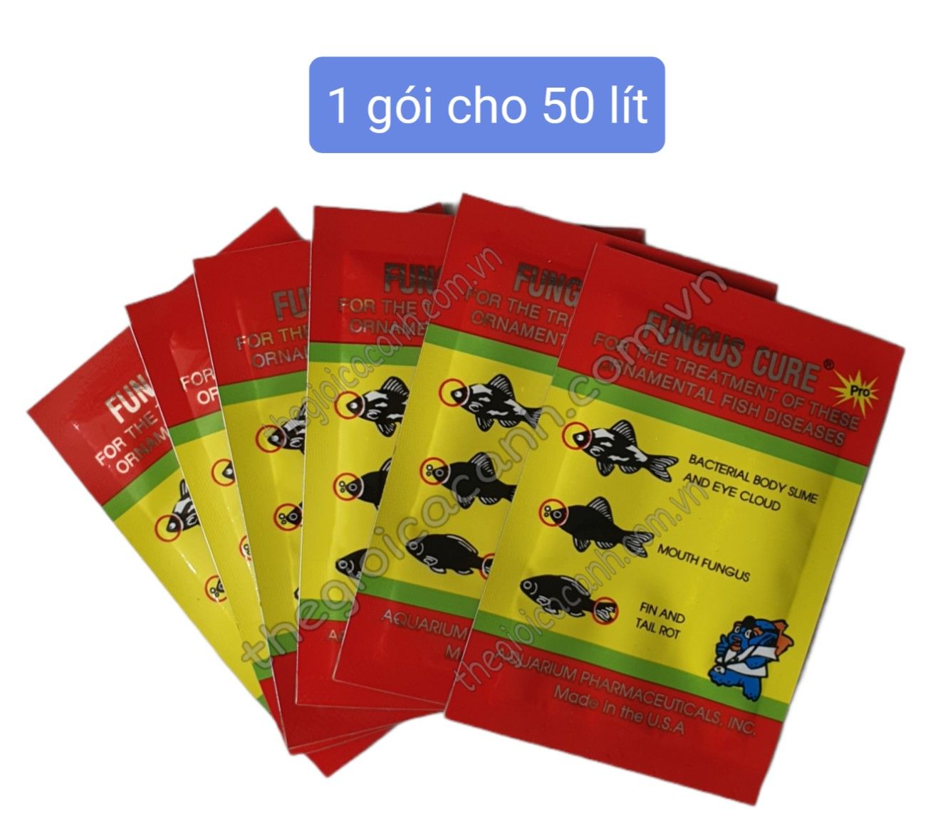 Fungus Cure hỗ trợ cho cá cảnh 1 gói