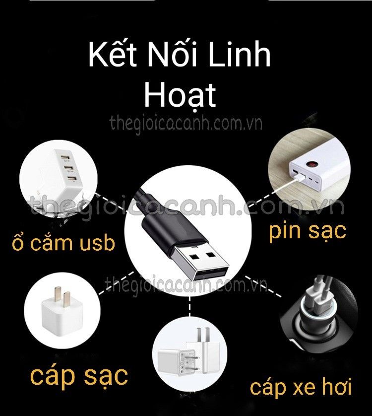 Máy sủi oxy mini siêu êm chạy bằng USB, sử dụng tốt khi đi câu cá