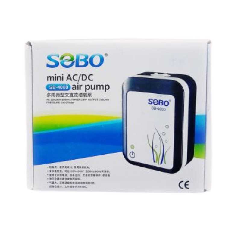 Máy oxy sạc điện 2 vòi SOBO SB 4000 cho hồ cá