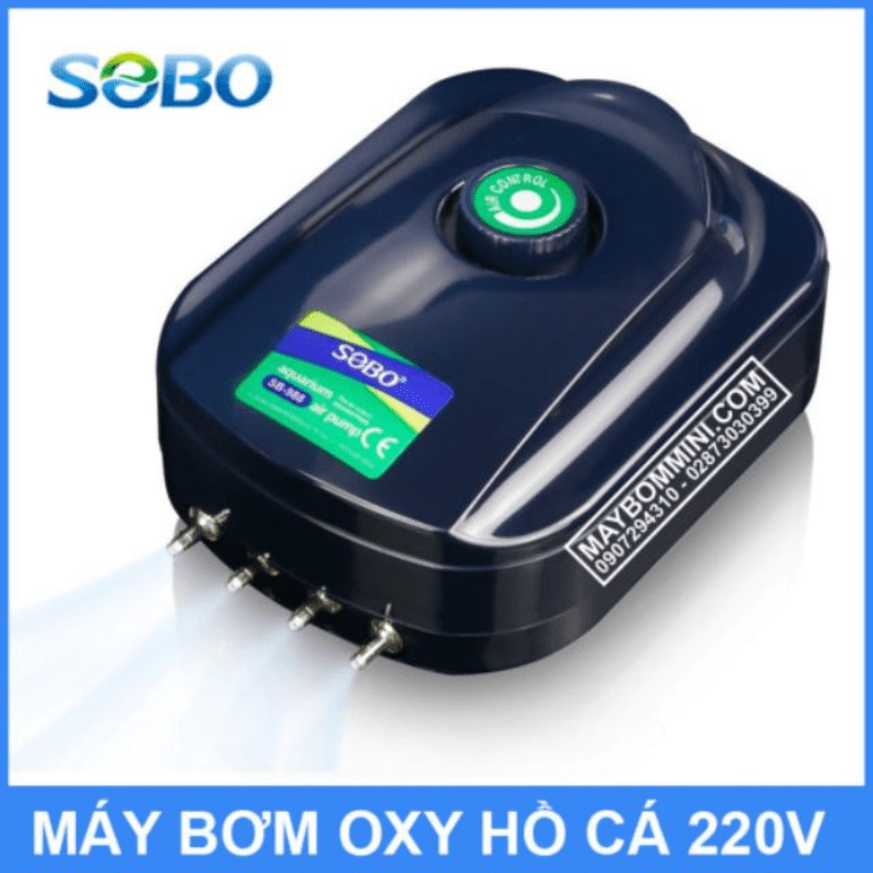 Máy sủi oxy Sobo SB-988 4 vòi siêu êm cho bể cá