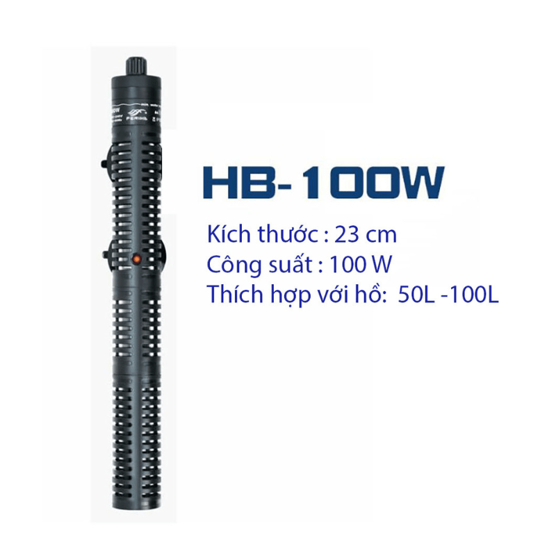 Sưởi hồ cá Periha HB 50w 100w 200w 300w 500w có vỏ bọc bảo vệ an toàn