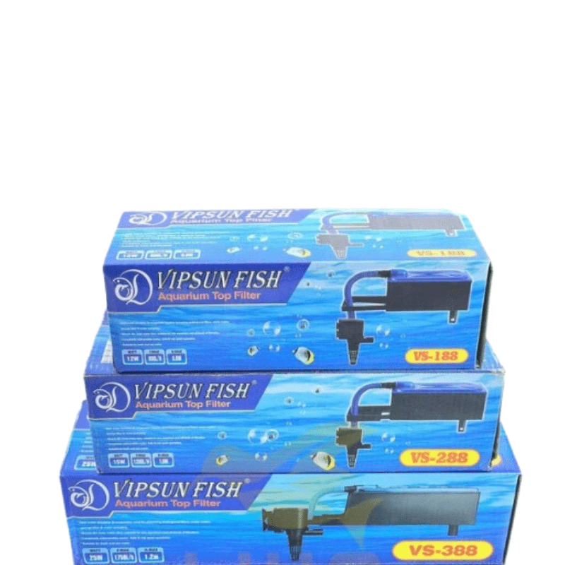 Vipsun Fish VS-388 - Bộ Máng và Máy Bơm Lọc Nước Hồ Cá - Có bông lọc