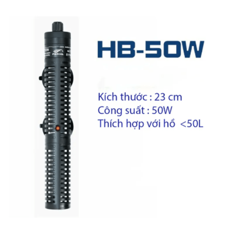 Sưởi hồ cá Periha HB 50w 100w 200w 300w 500w có vỏ bọc bảo vệ an toàn