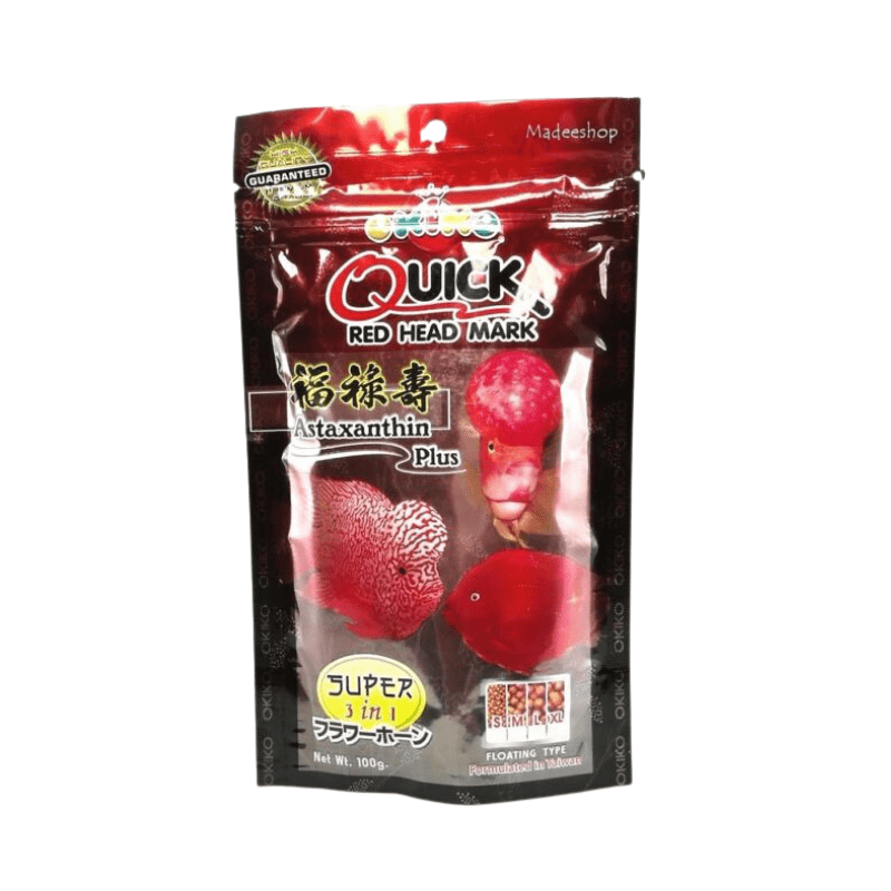 Thức ăn lên màu cho cá la hán Okiko Quick 500gram